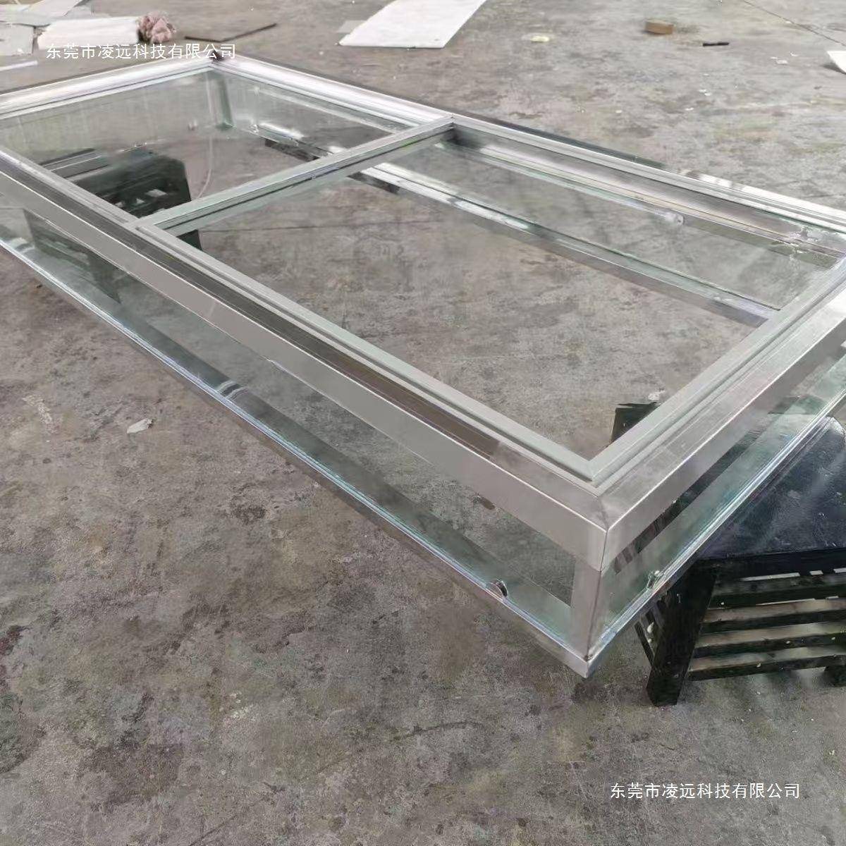 冷柜风冷柜保温柜展示柜摆直摊透玻明488用钢化璃罩冷柜保商温柜