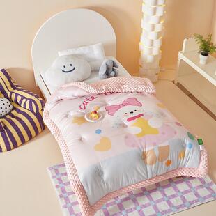 婴儿针织棉数码通印花卡手儿童绘安被芯春秋被冬被被RSL子被芯睡