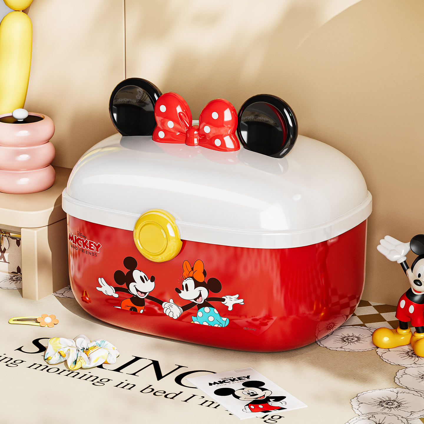 首饰盒耳环项链戒指饰品桌面整理盒儿童发圈发饰发箍卡收纳盒神器