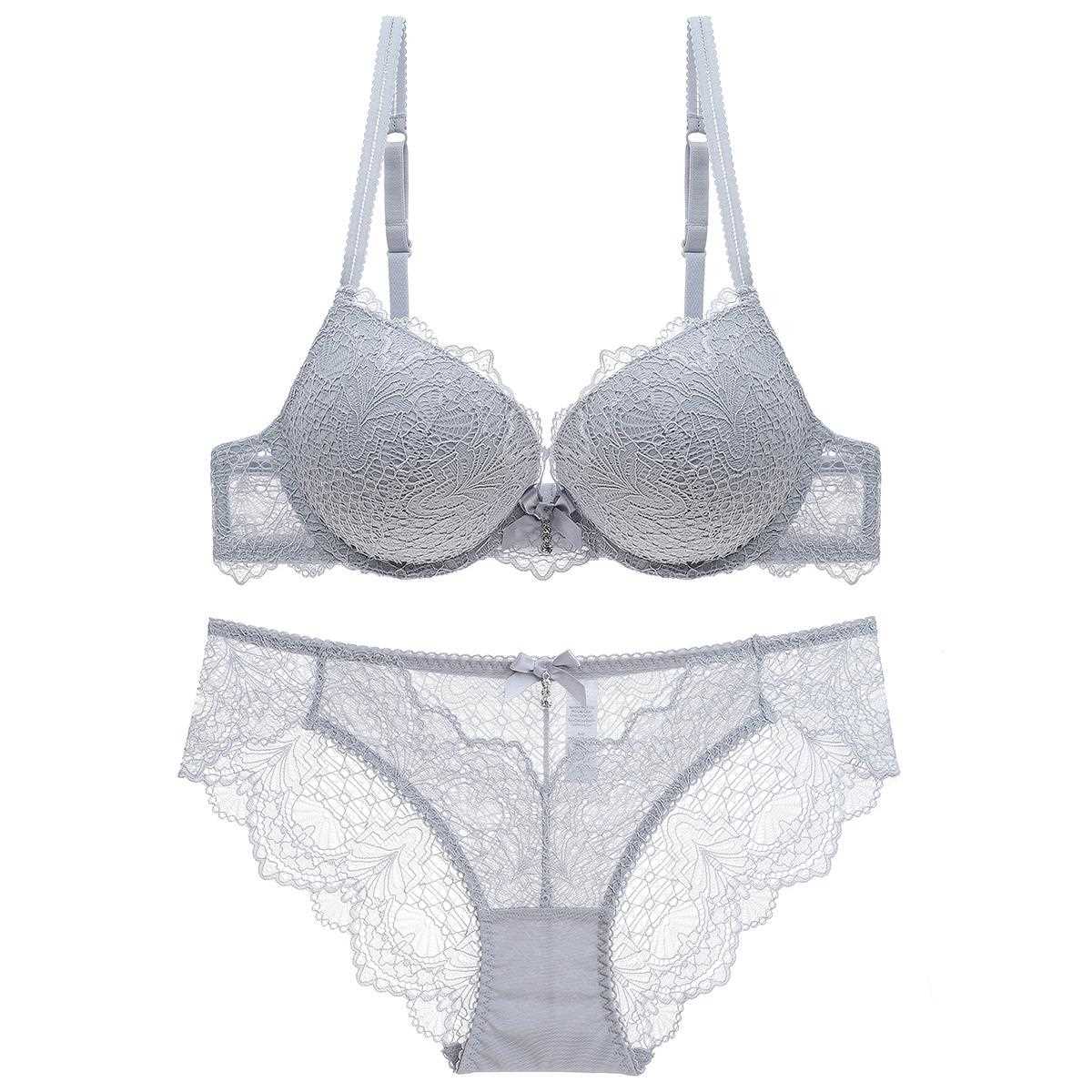 直销新款1723欧美少女款胸罩聚拢性感蕾丝女士厚款内衣文胸套装