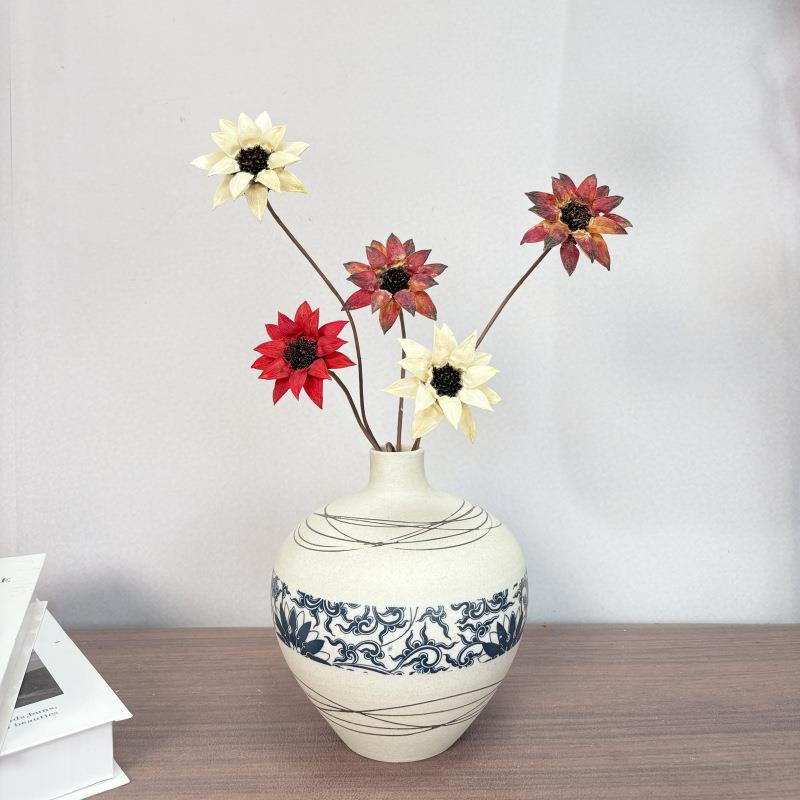 直销新款仿真干花雪莲花 组合干花仿真花花艺术拍摄道具客厅装饰