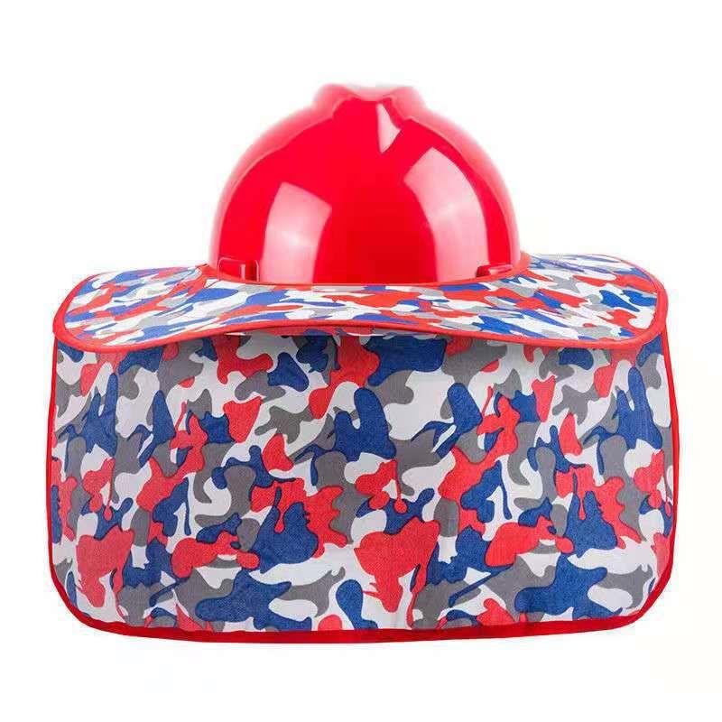 直销新款夏季防晒头盔安全帽遮阳板帘防晒伤建筑工地户外安装施工