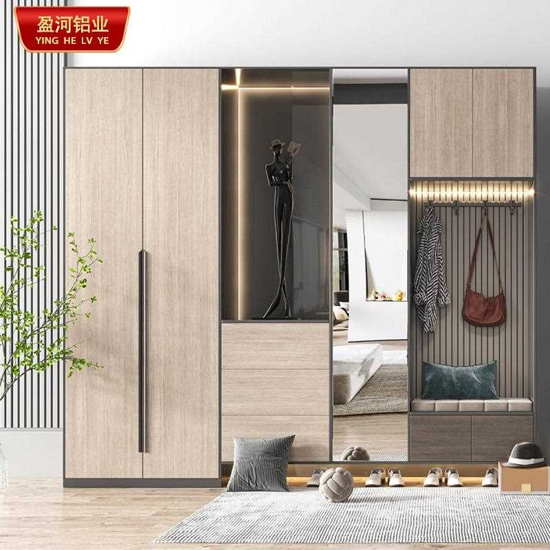 新款直销全铝家具现代家用客厅靠墙白色铝合金鞋柜定制收纳储物白