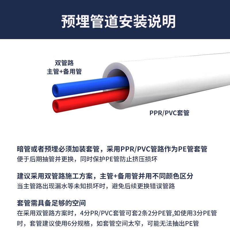 新款直销净水器水管2分100米pe管配件家用通用饮水机软管预埋水管