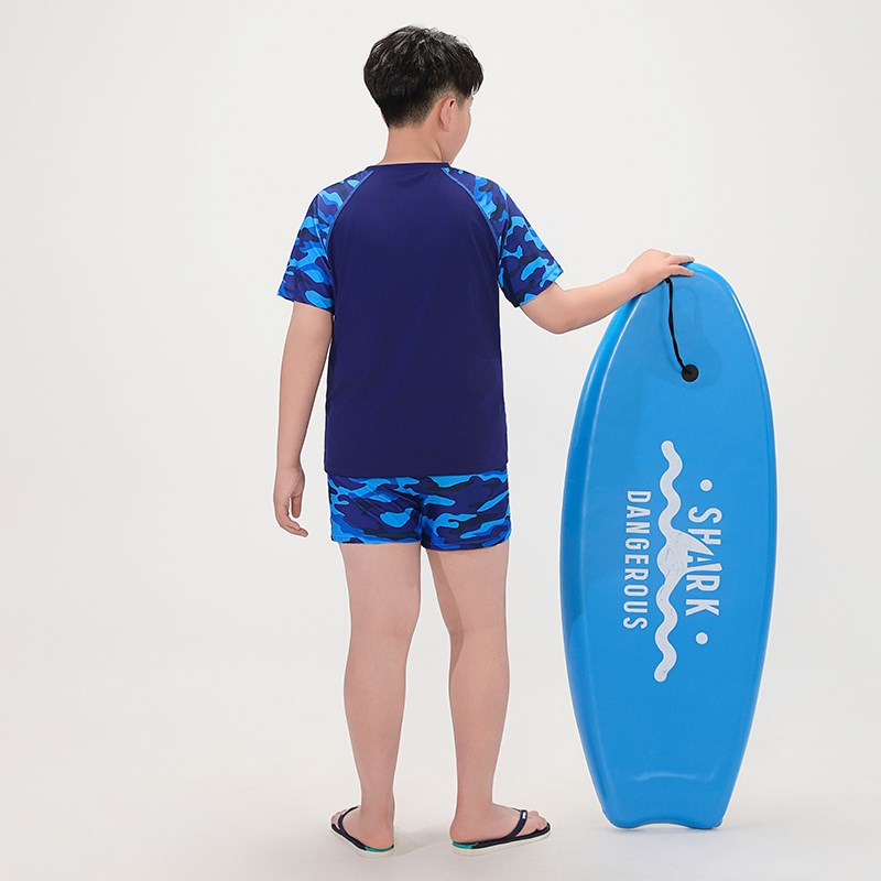 胖男童泳衣男孩中大童分体式泳裤儿童2025新款专业训练游泳衣套装