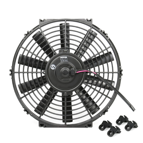 汽车空调电子扇12V电机冷凝器风扇80W挖机货车水箱散热改装通用24