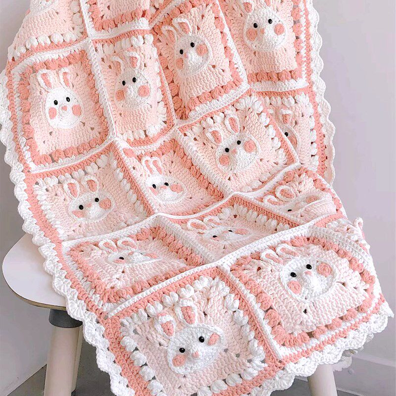 可爱小猪毯子diy编织材料包毛线钩针小羊毯子宝宝爱心猪毯子现货,服饰配件/皮带/帽子/围巾,DIY编织材料包,淘宝优惠券,粉丝福利购,淘宝优惠卷