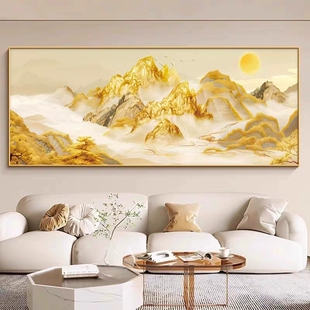 皇室蒙娜丽莎日照金山十字绣2026爆款新款客厅卧室聚财靠山图刺绣