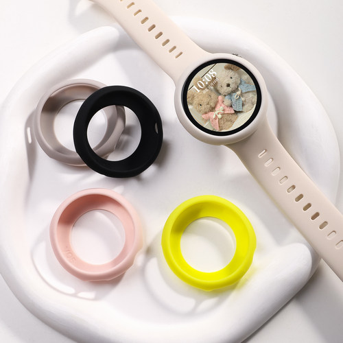 适用于vivowatch5硅胶保护壳vivo手表5保护套IQOOWatch5半包表盘边框防摔壳防磕碰表壳五代柔软硅胶配件外壳