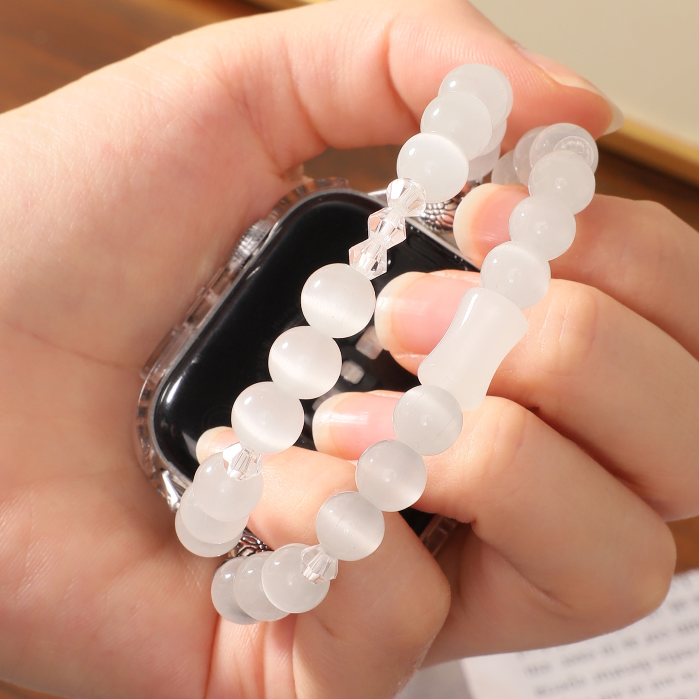 适用于华为gt6/gt5手表表带GT4女高级感watch5手链腕带气质小众时尚简约gt3/2智能运动gt5pro新款玻璃石表链