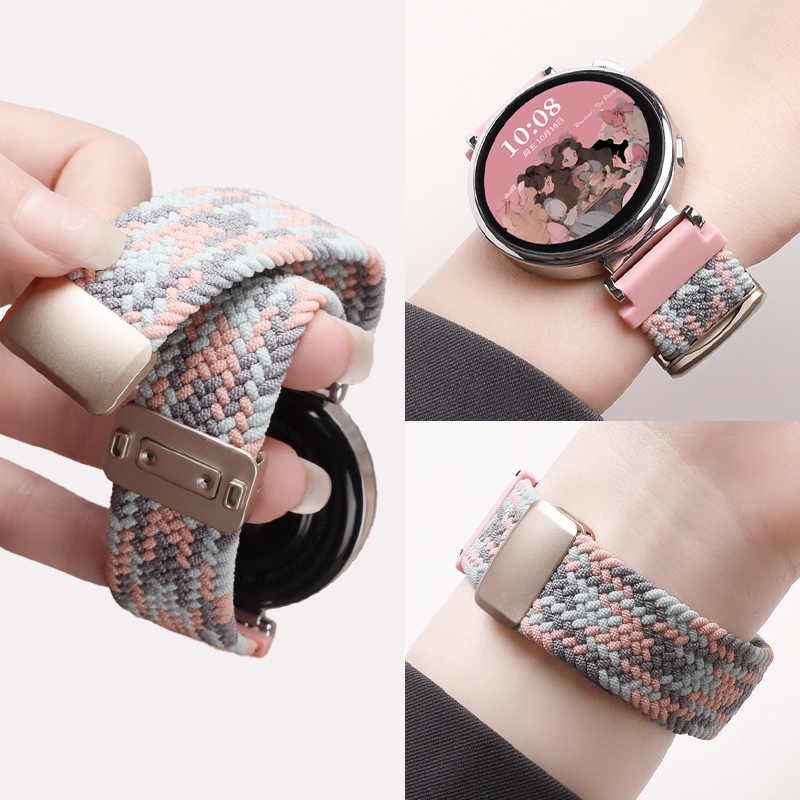 适用于OPPOWatchX2Mini表带编织磁吸扣手表腕带oppo新款尼龙弹力女watchx2mini高级表链透气舒适夏天替换带男