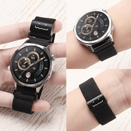 适用于华为gt5表带GT4男士新款watch5编织磁吸扣腕带Watch4pro智能5pro运动手表带GT3/2夏季透气时尚表链配件