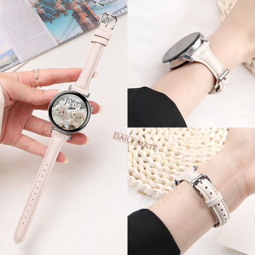 适用于vivowatch5表带新款真皮腕带watch3/2/1手表腕带小蛮腰细款皮质表链智能配件高级时尚iqoowatch5替换带