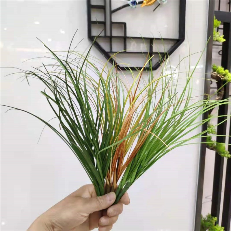 热销单支芦苇仿真小草工程景观造景落地装饰观叶绿色植物地被塑料