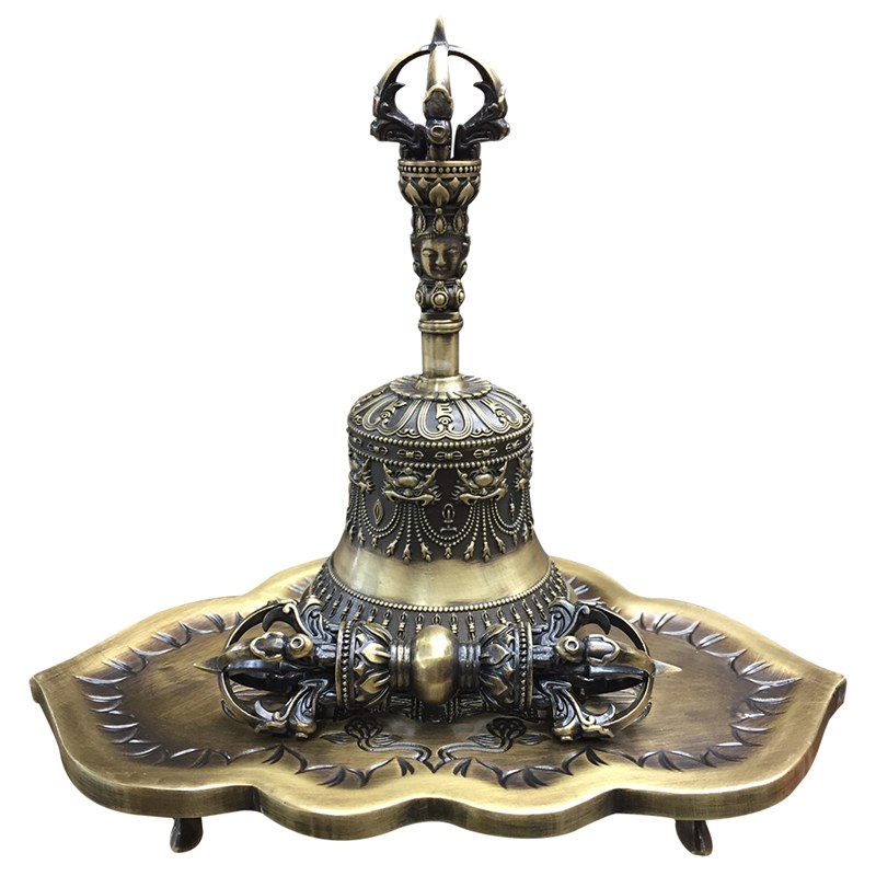 热销佛堂佛龛法器佛具曼达拉盘焰口摇铃降魔金刚杵日式精品摇铃杵