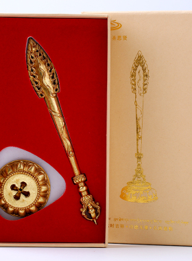 热销纯铜尼泊尔藏传佛密宗法器文殊剑菩萨智慧宝剑降魔金刚杵摆件