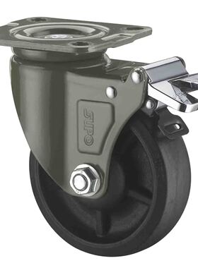 6寸耐高温尼龙PA带双刹车万向工业SUPO向荣脚轮J05S-01A-150-652