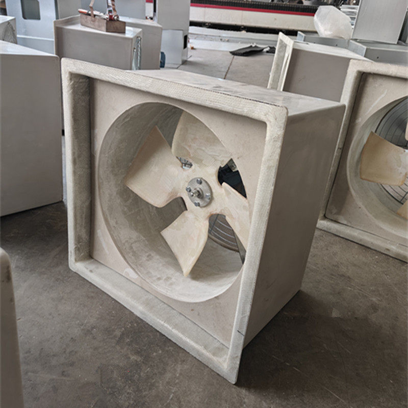 玻璃钢方形壁式轴流风机DFBZ-I-5.0 0.25KW 6170m3/h 135pa
