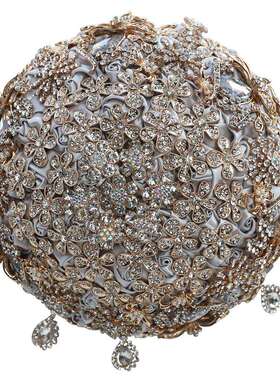 21厘米韩式新娘手捧花满钻婚礼手捧花束婚礼用品W889