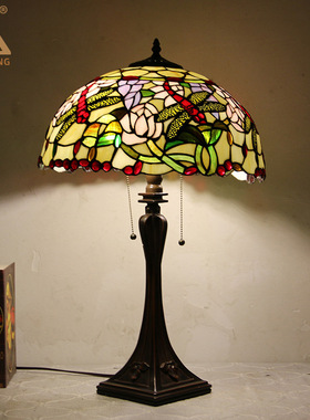 蒂汇璟凡尼台灯卧室书房欧式简暖光照明灯具批发复古艺术手工灯饰