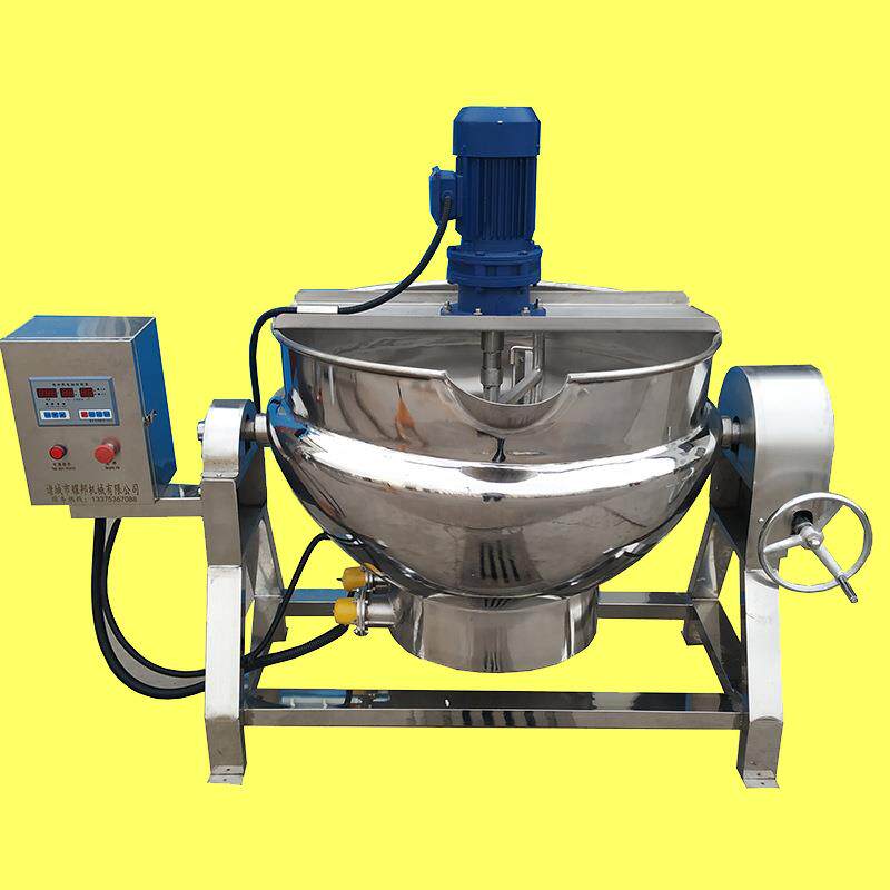 炒调味酱机器商用熬小龙虾底料设备大型车间用400L电加热夹层锅
