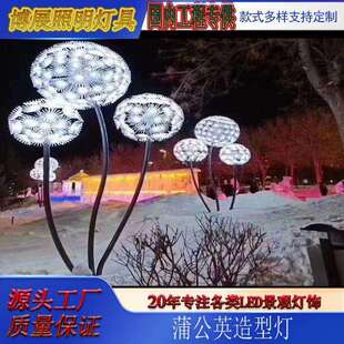 户外led亚克力蒲公英灯景区灯具广场景观灯新款小区装饰芦苇灯