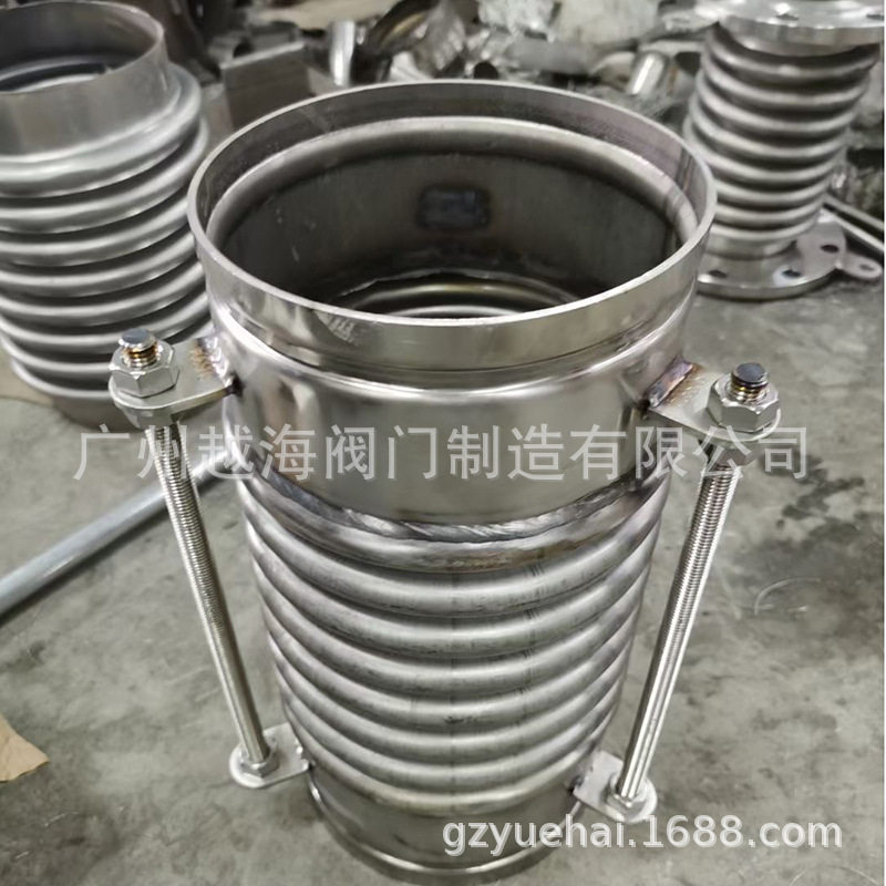 304不锈钢沟槽波纹软管耐高耐压金属软管防爆编织卡箍沟槽软管