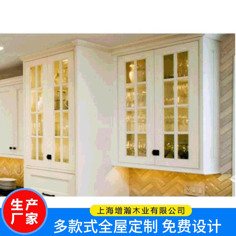 橱柜吸塑玻璃门直销家具定-制橱柜门玻璃橱柜门定-做