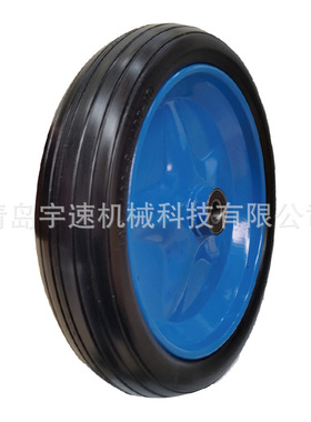 14英寸350-10聚氨酯PU发泡轮免充气轮手推车货仓车工具车轮子