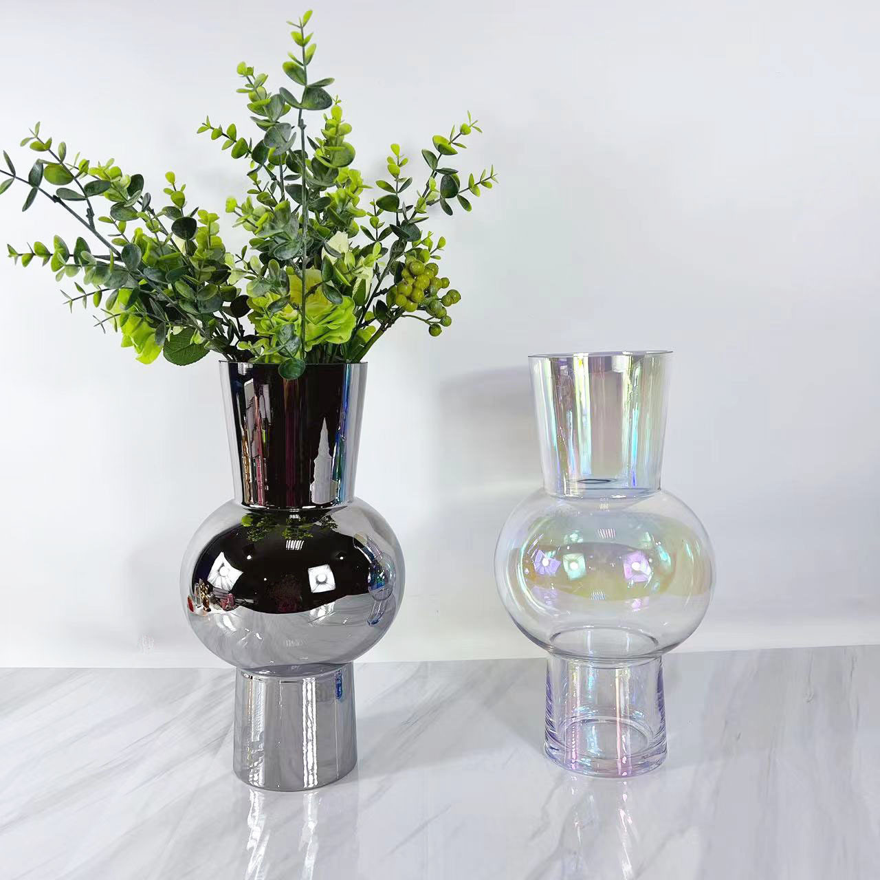 现代简约家居电镀银色玻璃花瓶样板间花器摆件售楼处软装饰品,电子元器件市场,电线扎带/束线带,淘宝优惠券,粉丝福利购,淘宝优惠卷