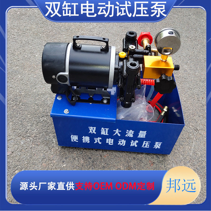 手提式电动试压泵DSY-25/60纯铜打压机水管道试压机双缸打压泵