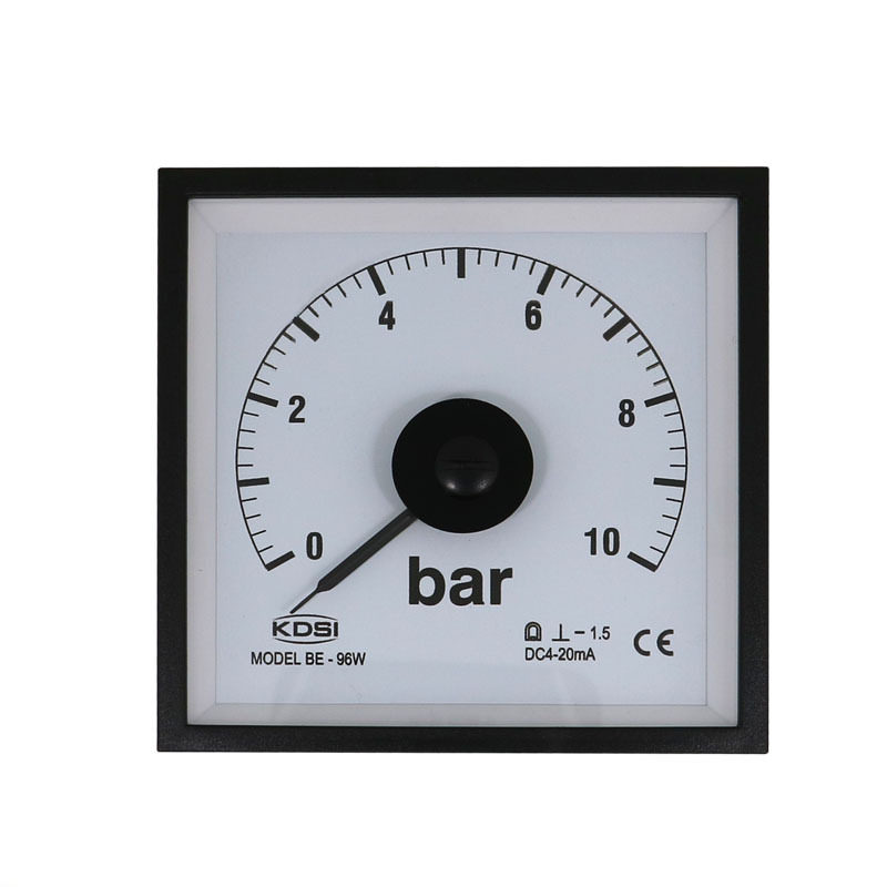 供应广角度指针式毫安直流电流表BE-96WDC4-20mA10bar