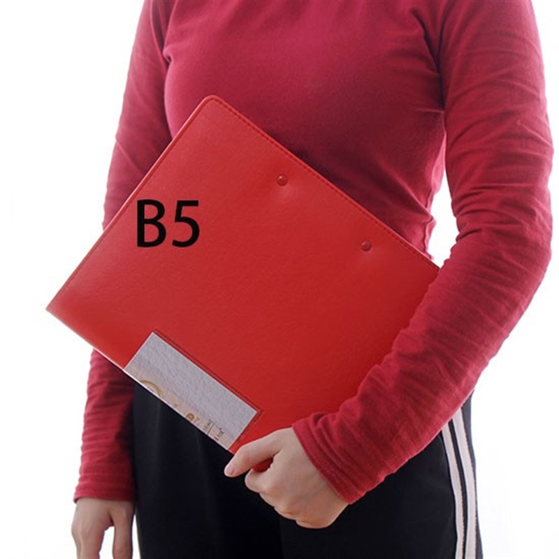 B5文件夹双夹A5皮质书写垫板夹票据夹A4对折夹小号书写板夹