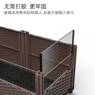 黄缘龟饲养箱半水龟生态造景绿植物缸带水盆轮子可移动超大缸