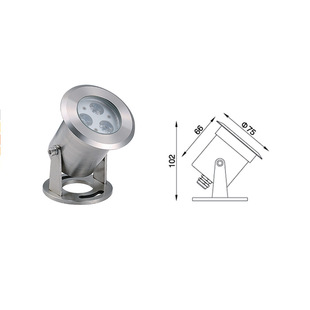 LED水底投光灯泳池水池灯水下场地全不锈钢水底灯投光灯质保三年