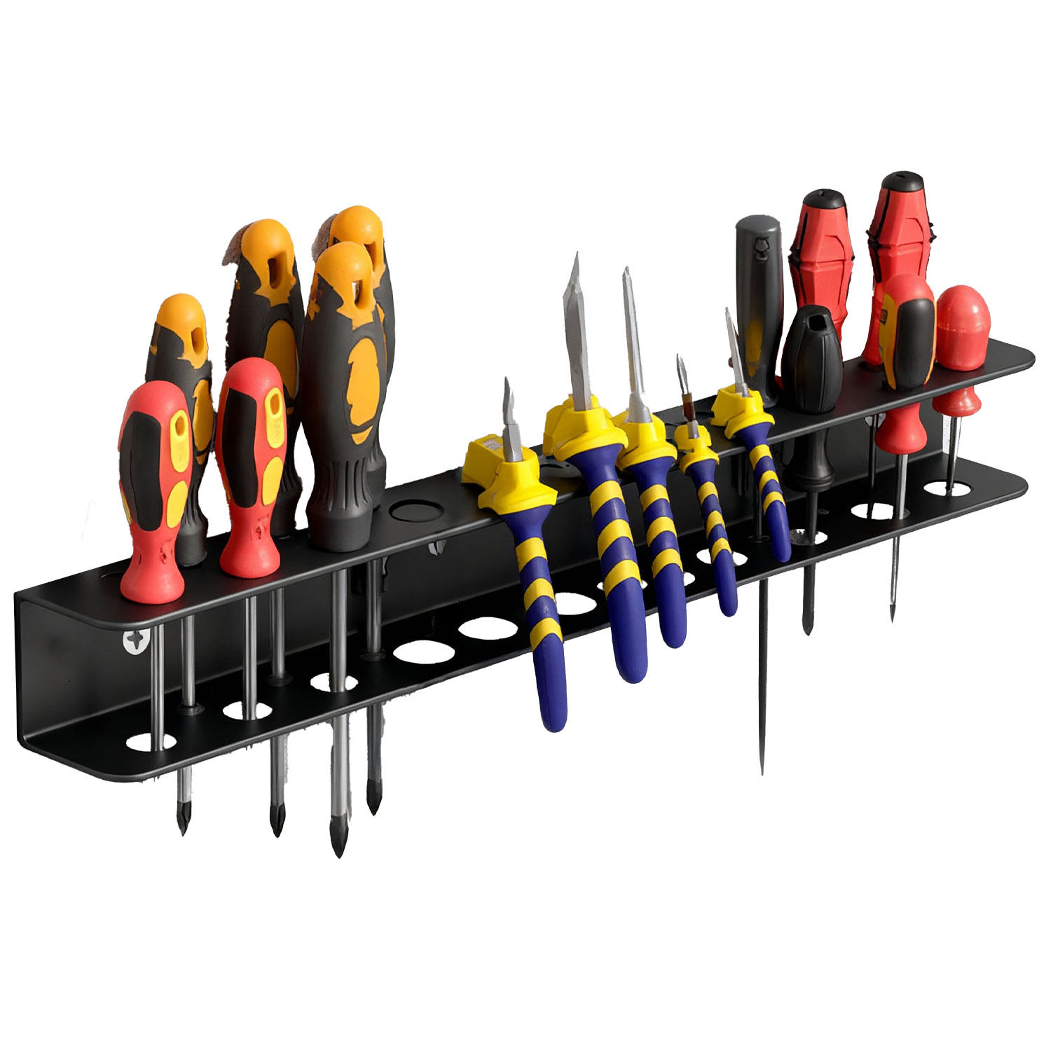 多功能五金工具收纳架收纳工具无痕悬挂式五金维修工具塑料收纳架