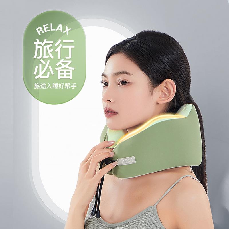 u型枕忆头WVF棉颈枕飞机旅行枕护颈脖枕记枕绳扣u型枕