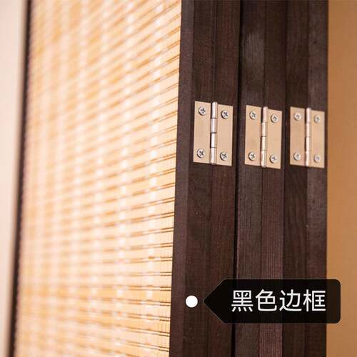 式竹子风客厅卧室屏遮挡移动日折叠隔墙MUE家用折屏挡板断酒饭店