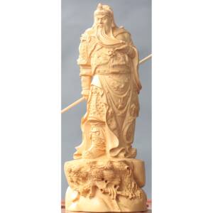 厂家黄木雕祥件杨家居饰品工艺摆品武财神木质关TCT公关吉二爷