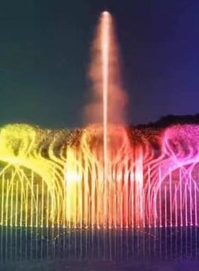 大型水上喷泉城市景区夜晚灯光秀音乐控制水幕喷泉设计施工厂家