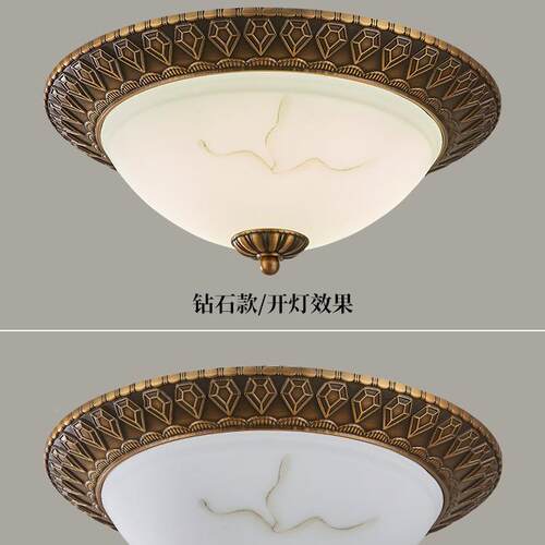 欧5651式吸d顶灯le过卧室灯圆形客厅水灯晶现代简约房间灯阳台道