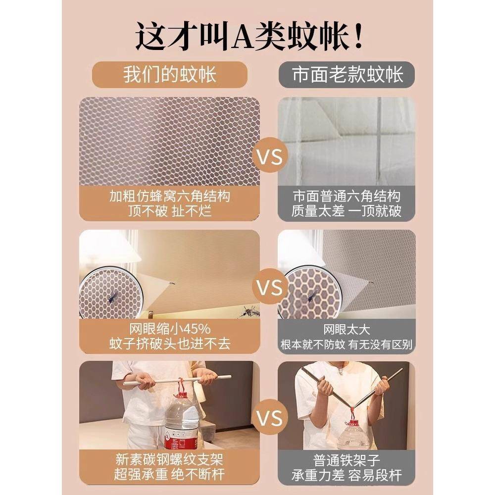 全底防摔蚊帐2025新款家用卧室免安装蒙古包婴儿童防掉床1.5米8包