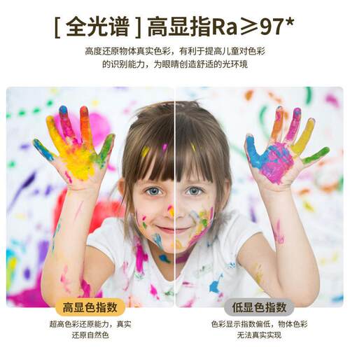 全光谱吸儿童眼房间灯545简约现代奶油灯风卧护室书房创意造顶型