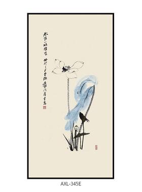 画国中式风挂中画AXL-345客必厅装饰画新中式沙发背景壁画酒店软