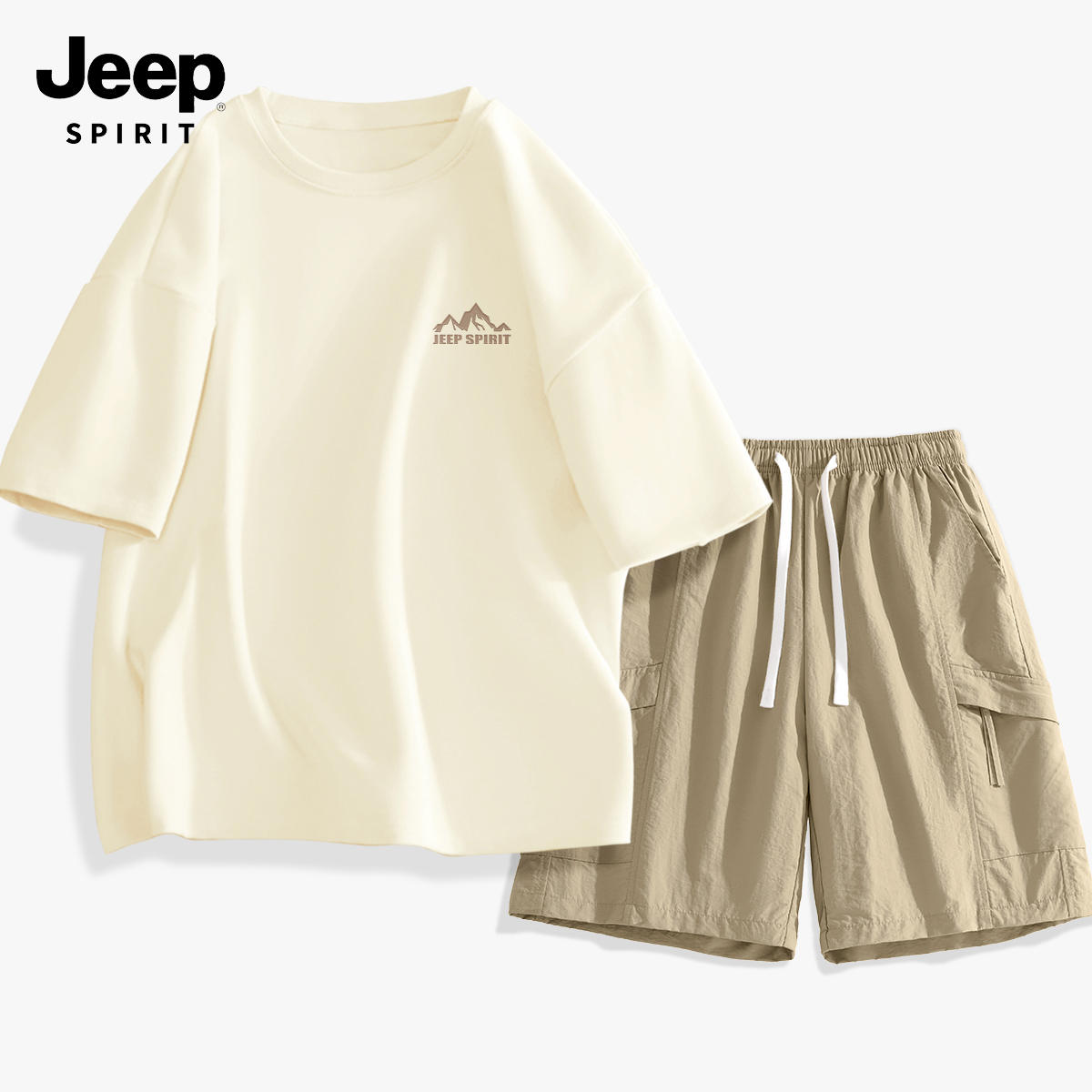 JEEPSPIRIT男士套装纯棉T恤