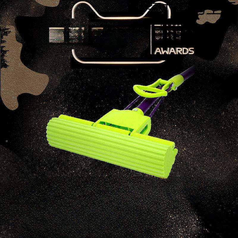 吸海绵胶977挤水用免手家洗水懒人干湿两用滚轮式棉拖把头