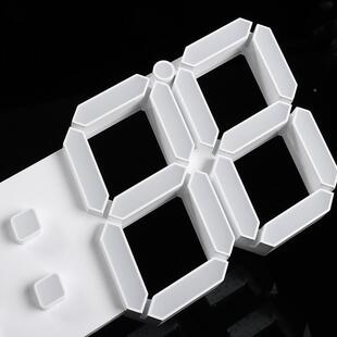 创意挂钟LED数字3立体钟厅挂钟带度数字万年温历倒计客时66608D60