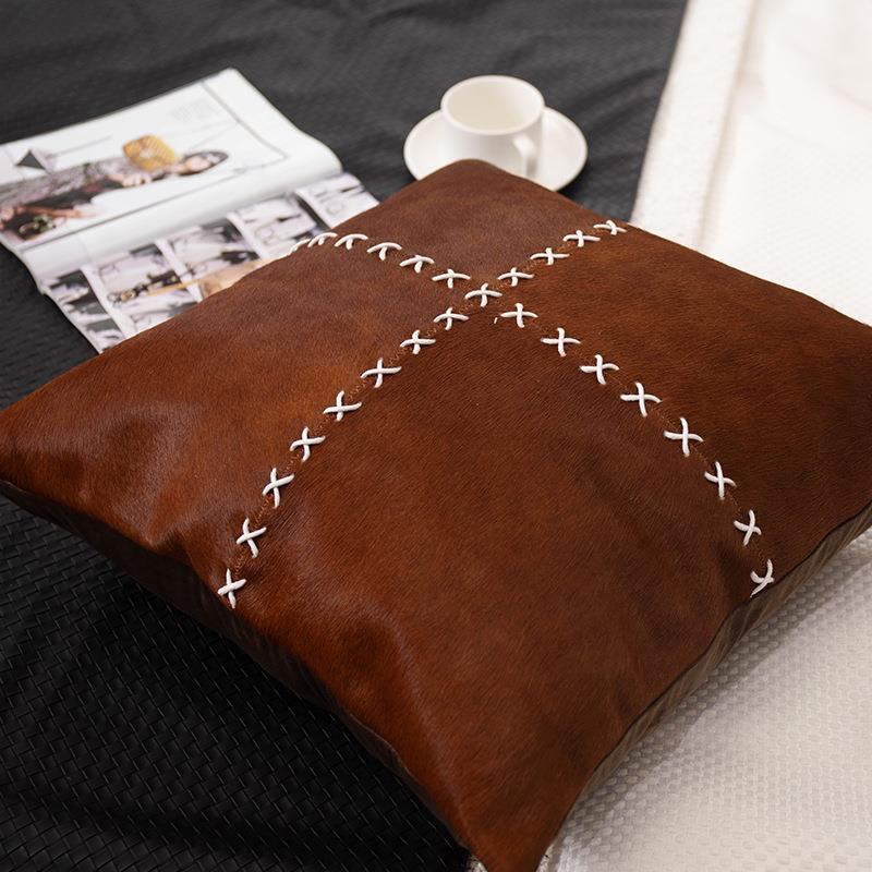 现代简约黑棕系奢抱枕高档样床板间列多件套组合JY1010-J轻尾巾搭