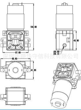 直抽流抽水泵微型水泵微型水泵静抽音水泵2SS51-15996B-2800