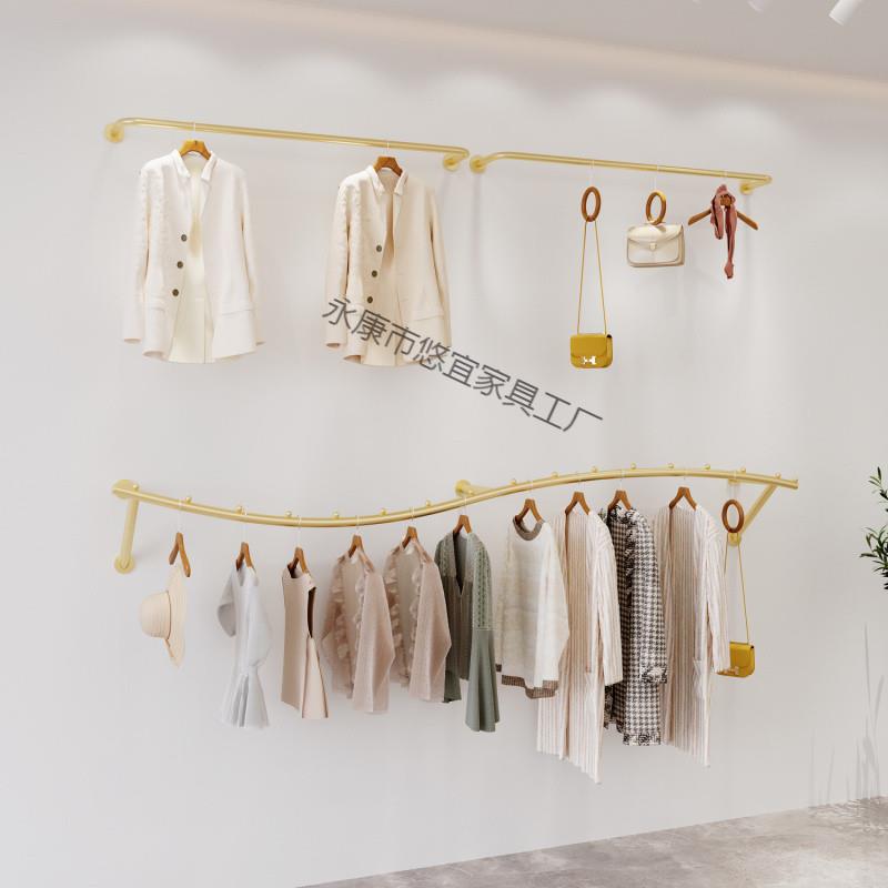 挂组墙合服装店展衣示架服装店挂衣架落地式悬挂上衣服架挂IEV杆
